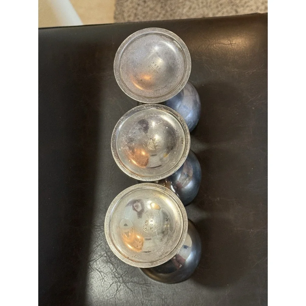Meriden S P Silver Plate Goblets International Co 2008 Vintage Set Of‎ 3
